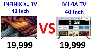 Infinix X1 Tv Vs Mi 4a Tv Full Comparison | Infinix 43 Inch Tv Vs Mi Tv