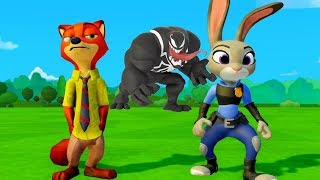 Лис Ник и Зайка Джуди против Венома Мультик игра для детей про Машинки Тачки Дисней Лис Ник и Зайка Джуди против Венома Мультик игра для детей про Машинки Тачки Дисней
