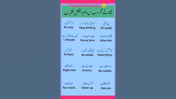 English Words With Urdu Translate Vocabulary Subscribe Englishlanguage 