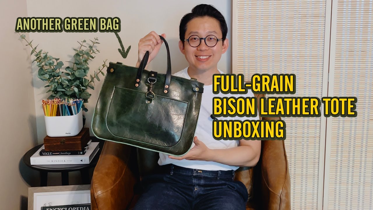 Bison Leather Tote Bag - Grommet's Leathercraft