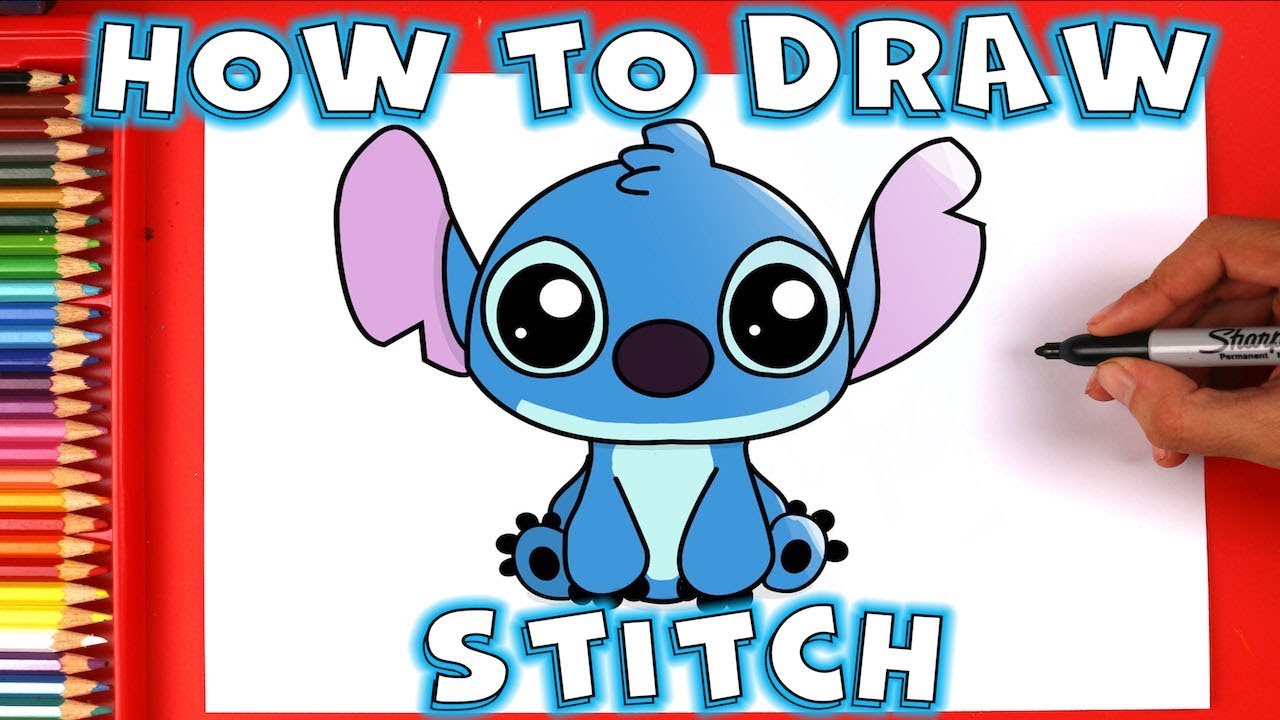 How to Draw Stitch from Lilo and Stitch - Really Easy Drawing Tutorial