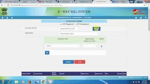 E way bill system  client details