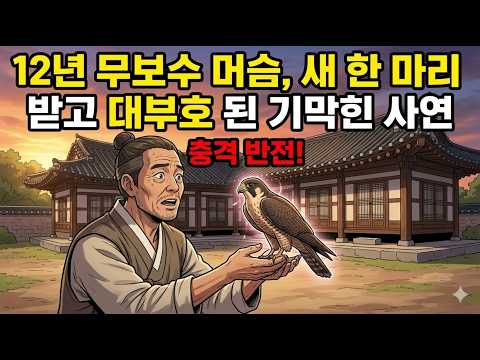 12년 품삯 대신 '송골매 한 마리' 받고 쫓겨난 머슴이 대부호가 된 기막힌 사연ㅣ 민담·야담·설화·전설·오디오북·옛날이야기