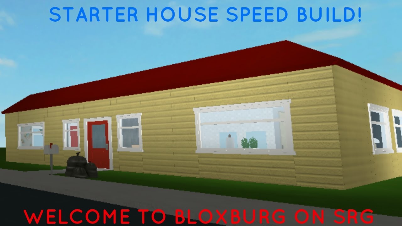 Part 1; Bloxburg Starter House Speed Build YouTube