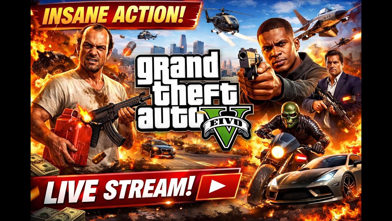 LIVE NOW - GTA 5 Online CHAOS with Friends! - YouTube