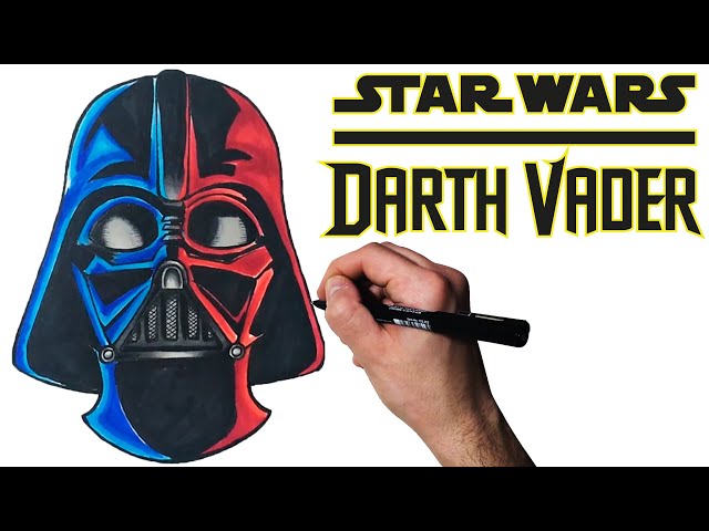 How To Draw A Darth Vader Helmet