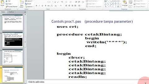 PEMROGRAMAN DASAR PASCAL PROCEDURE