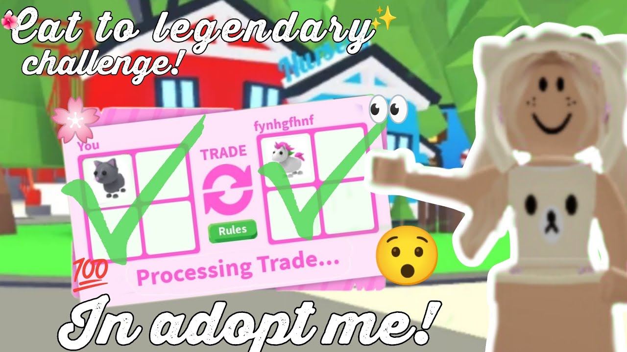 Cat to legendary challenge in adopt me! (Not successful) (day 1) - YouTube