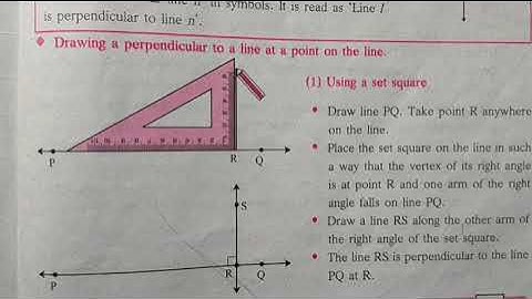 Class 6 Maths 17 Geometrical Constructions || The perpendicular Using a compass and ruler