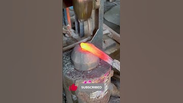 Indian Blacksmith Making Bill Hook. Lohaar Making Koyta. Black Smithy Workshop.
