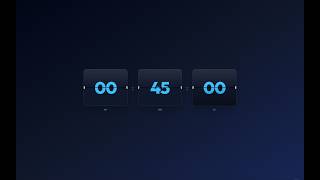 45 Minute Countdown Timer | Digital Clock | Ticking Sound