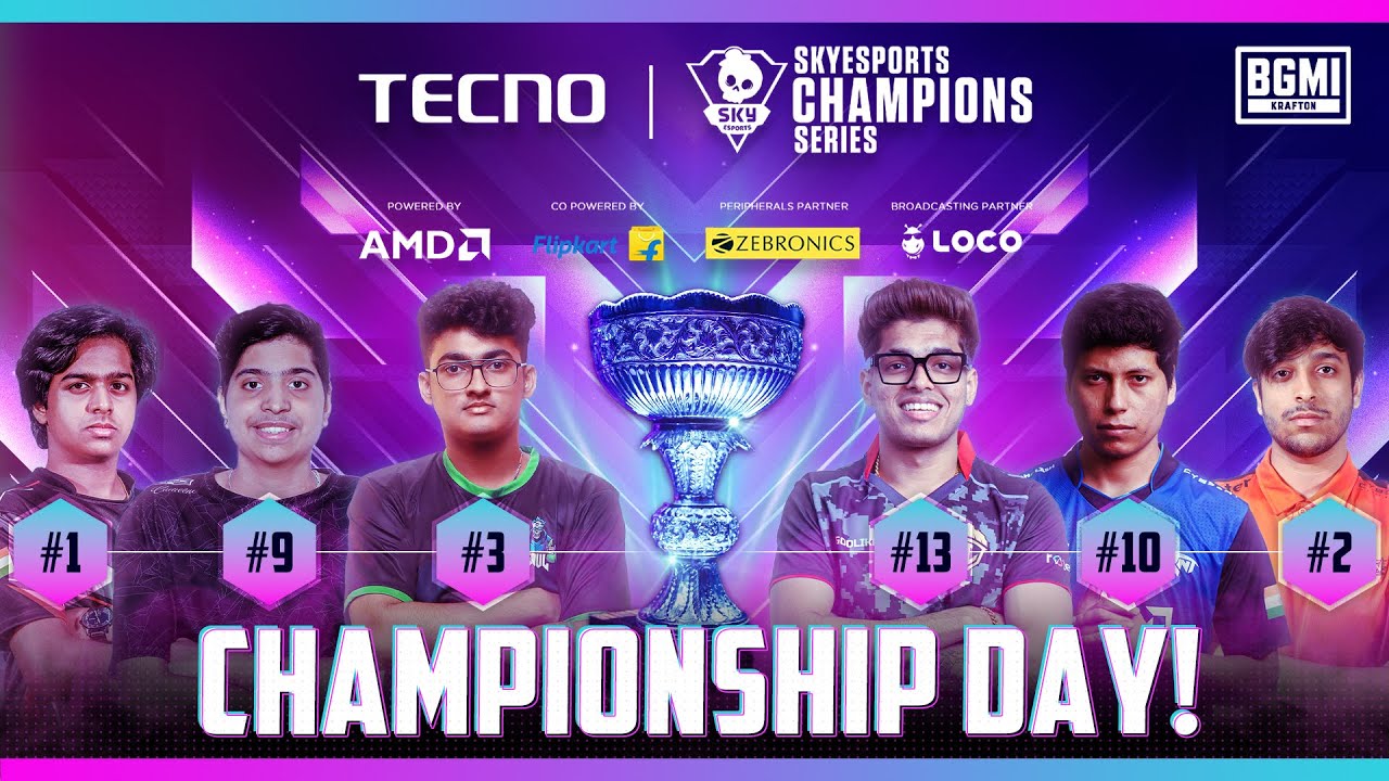 HINDI | CHAMPIONSHIP DAY | TECNO SKYESPORTS CHAMPIONS SERIES | #BGMI | #Godl #Soul #RNT #Blind