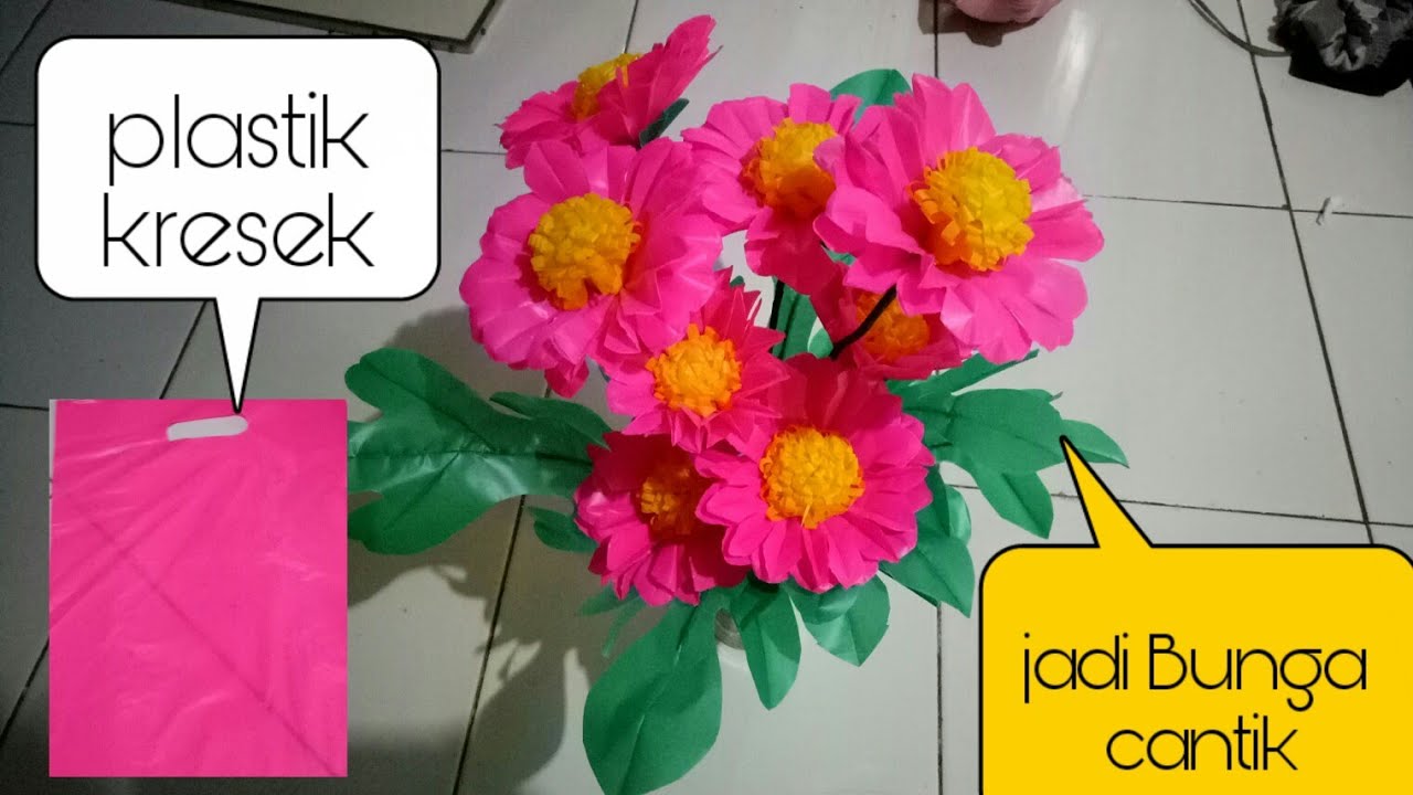  Bunga  Matahari terbuat  dari  plastik kresek YouTube