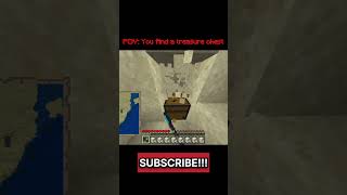 POV: You find a treasure chest in Minecraft 💀| #minecraft #minecraftmeme #shortsvideo