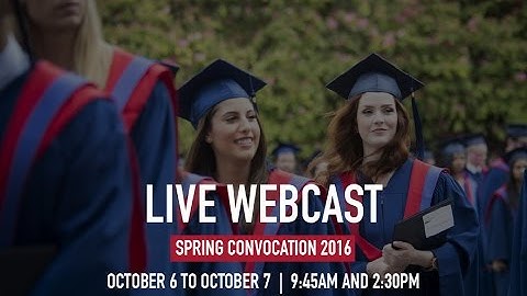 SFU Fall 2016 Convocation: Ceremony A - Live Webcast