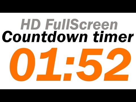 01:52 HD Digital Countdown Timer free (fullscreen version)