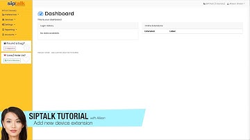 Siptalk - add new voip device extension
