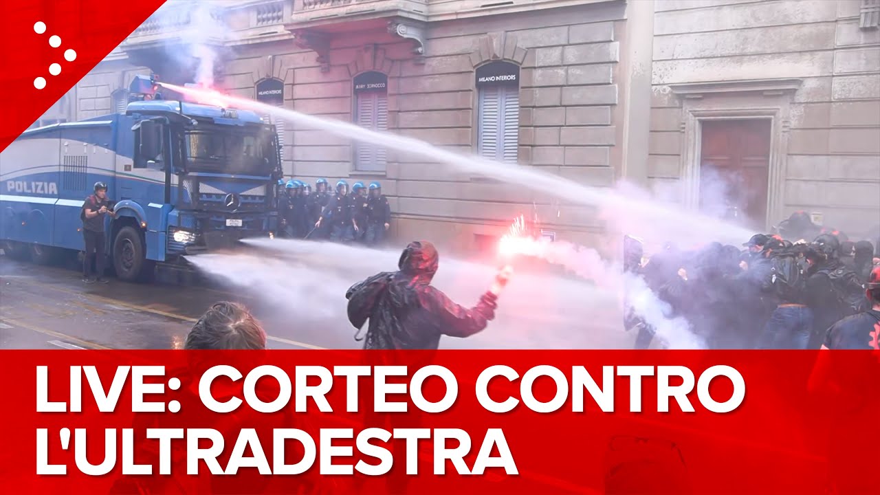 LIVE Milano, corteo contro l'estrema destra: diretta video