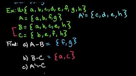 Difference of Two Sets