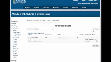 Add users to Moodle Manually