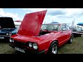 A 1979 reliant scimitar parked up on display