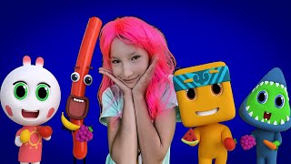 Yummy Fruits \& Vegetables with new Heroes | D Billions VS Boom Hype Parody | Kids Songs