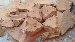 Peach fluffy soft mud chunks dry crumbling satisfaction relaxing healings 😴😴😴 screenshot 4