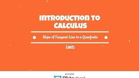 How To Find the slope of the tangent line to a quadratic with graphs