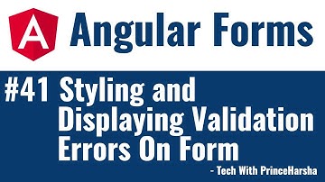 41.Angular 8 Forms Tutorials - Displaying validation error messages and styling form