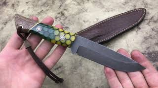 Stone Wash Işlemi Uygulanmış N690 Bushcraft Kamp Ve Doğa Bıçağı