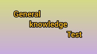 Basic General Knowledge Quiztest Spread Knowledge
