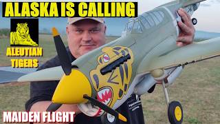 Durafly Curtiss P-40 Warhawk V2 "Aleutian Tiger" 1100mm (PNF) 4S power MAIDEN FLIGHT