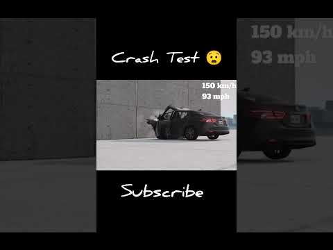 Toyota Camry 3.5 Crashes To The Wall 200 KmH | Crash Test In Beamng Drive Ytshorts Beamngdrive