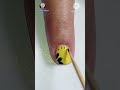 Black and Yellow Toothpick Nail Art / No tool Nail designs for small nails #nailsbyamrita #Shorts