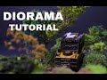 Realistic forest muddy road diorama (Camel Trophy Land Rover Defender 110)