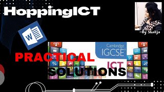 2016 MAY/JUNE PAPER 22 | MSWORD  PART - 2#IGCSE  #ICT  #PASTPAPR  #CAMBRIDGE  #DOCUMENTATION