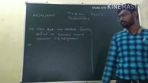 T.Y.B.Sc.| Paper 1| Riemann Integral | Upper and Lower Integral