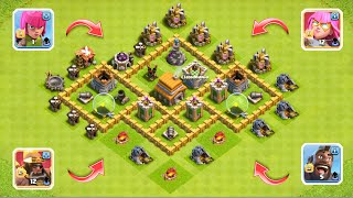 Every Troops attack Max Town Hall 5 Base! - Clash of Clans