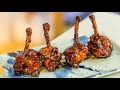 Chicken Wing Lollipops, Sticky Kimchi Honey Sauce