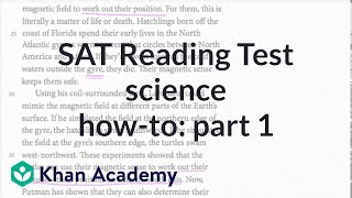 SAT Reading: Science. How to Part 1