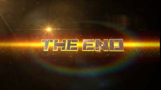 4K UHD THE END title SPACE FLARE SCENE
