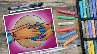Raksha bandhan drawing with oil pastels | Rakhi Special 2021