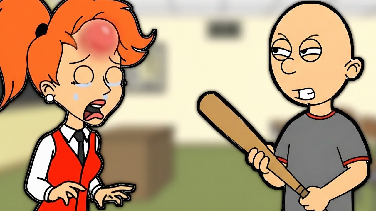 Classic Caillou Hits Miss Martin with a Bat/Grounded