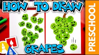 How To Draw Funny Grapes  Preschool