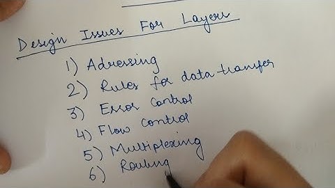 Design issues of layers|network software