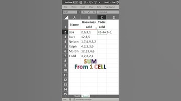SUM from a single cell #exceltutorial #excel #exceltips #exceltricks