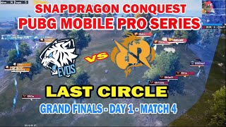 Rrq Vs Evos Last Circle - Snapdragon Conquest Pubg Mobile Pro Series Grand Finals Day 1 Match 4
