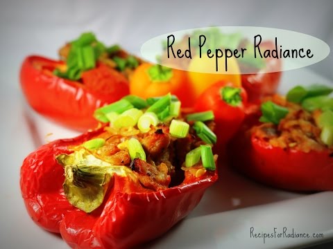 Healthy Stuffed Red Bell Peppers