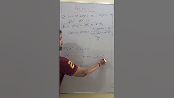 Sum of zeroes of polynomial 2x square -8x + 6, #class10maths #polynomial