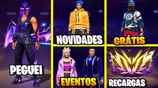 PEGUEI A NOVA SKIN EVOLUTIVA, PROXIMO EVENTOS DO FREE FIRE, NOVIDADES FF, EVENTO DE RECARGA E MAIS